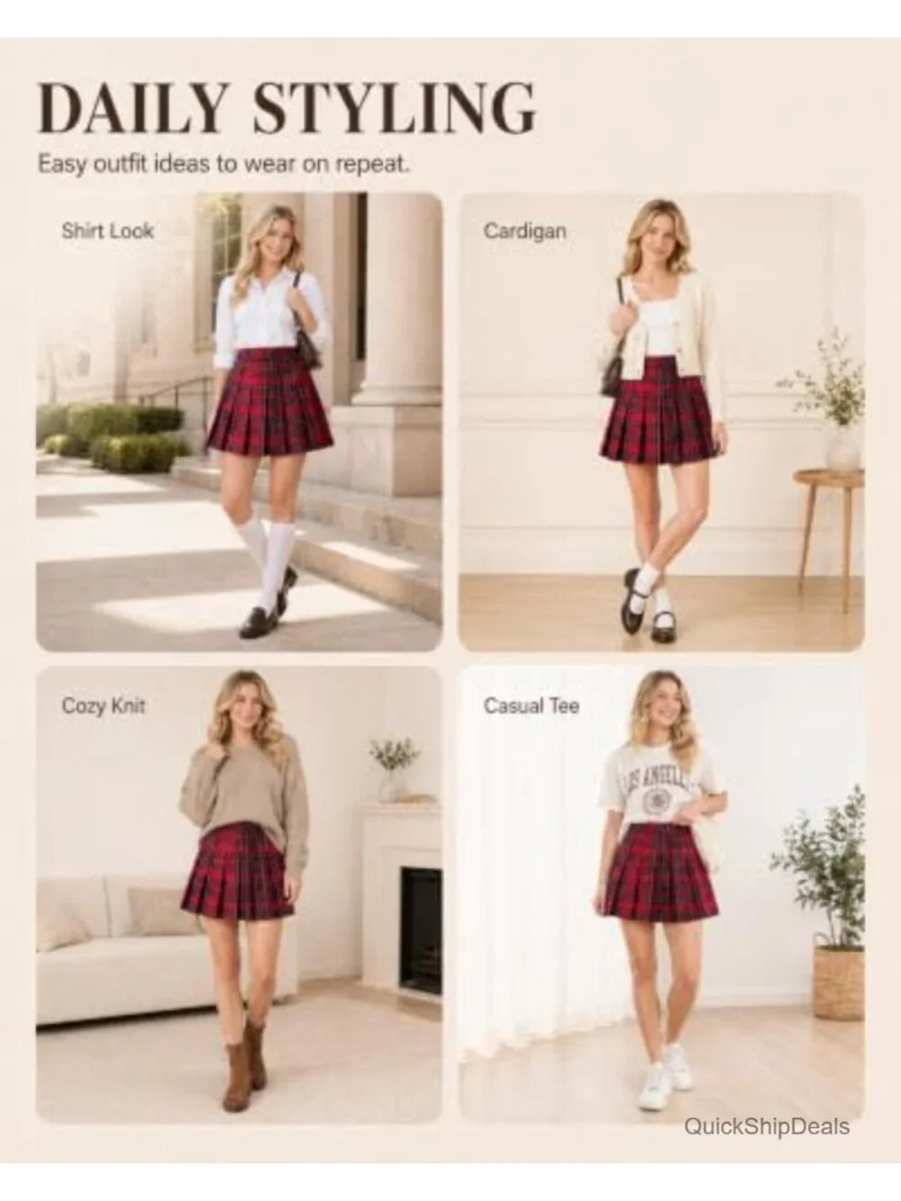 N/A flowy pleated